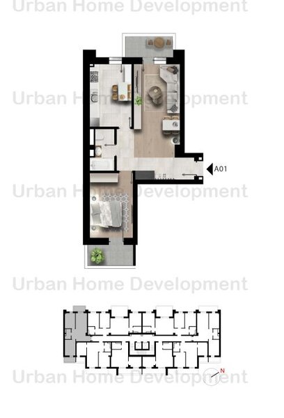 Pacii Apartament 2 camere decomandat, faza 4 Maniu 141